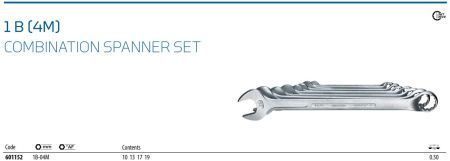 1B 4M Comb Spanner Set